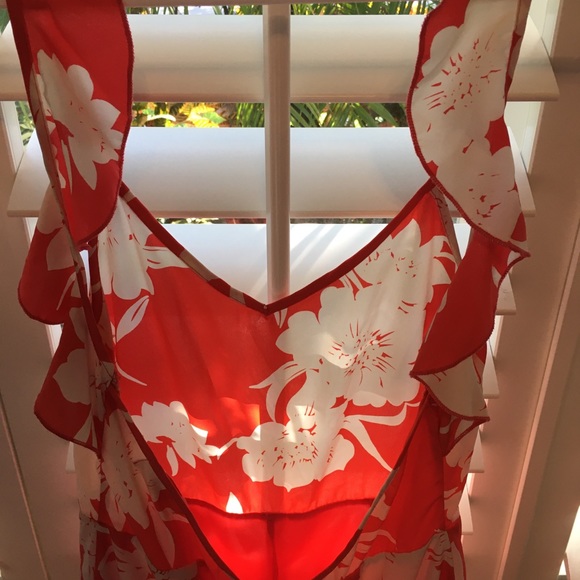 Henrigirl Floral Scoop Back Ruffle Romper - Picture 4 of 10